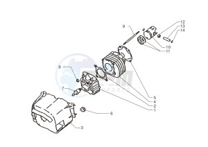 Ark AC 45 Racing- Red-Black 50 drawing Cylinder-piston-wrist pin assy.