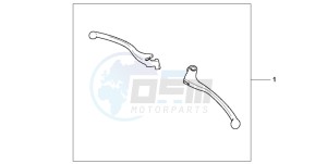 VT600C drawing CROME LEVER KIT