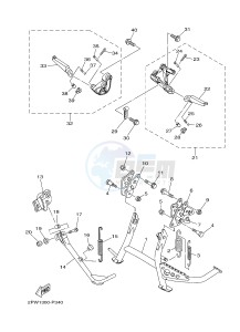 XP500A T-MAX 530 (2PWC) drawing STAND & FOOTREST