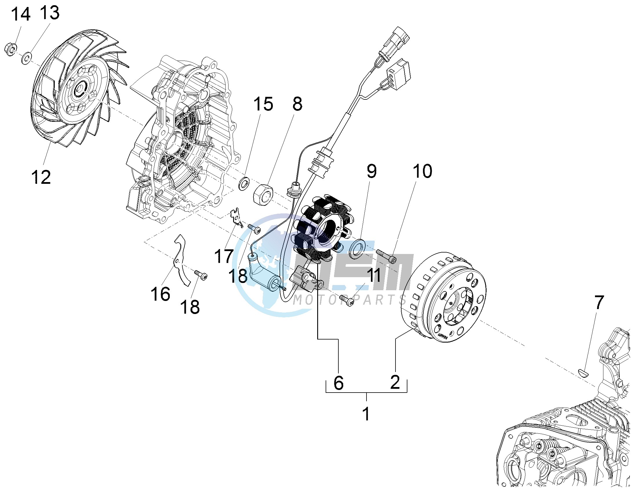 Flywheel magneto