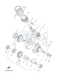 YBR125ED (51D3) drawing CRANKSHAFT & PISTON