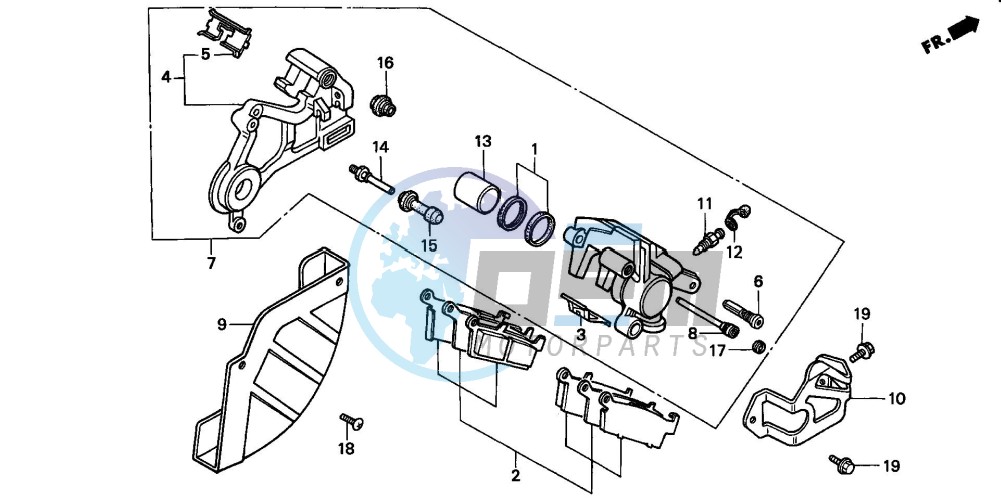 REAR BRAKE CALIPER