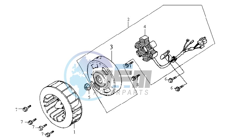 FLYWHEEL WITH MAGNETO / FAN