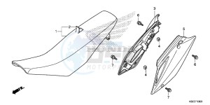 CRF150RBE CRF150RB Europe Direct - (ED) drawing SEAT/SIDE COVER