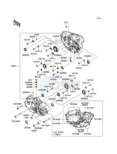 KX450F KX450FCF EU drawing Crankcase