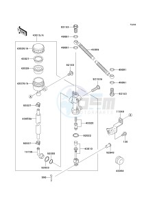 EX 500 D [NINJA 500R] (D6F-D9F) D6F drawing REAR MASTER CYLINDER