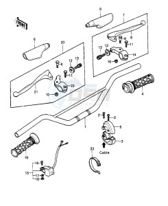 KDX 250 B [KDX250] (B1) [KDX250] drawing HANDLEBAR -- 81KDX250-B1- -