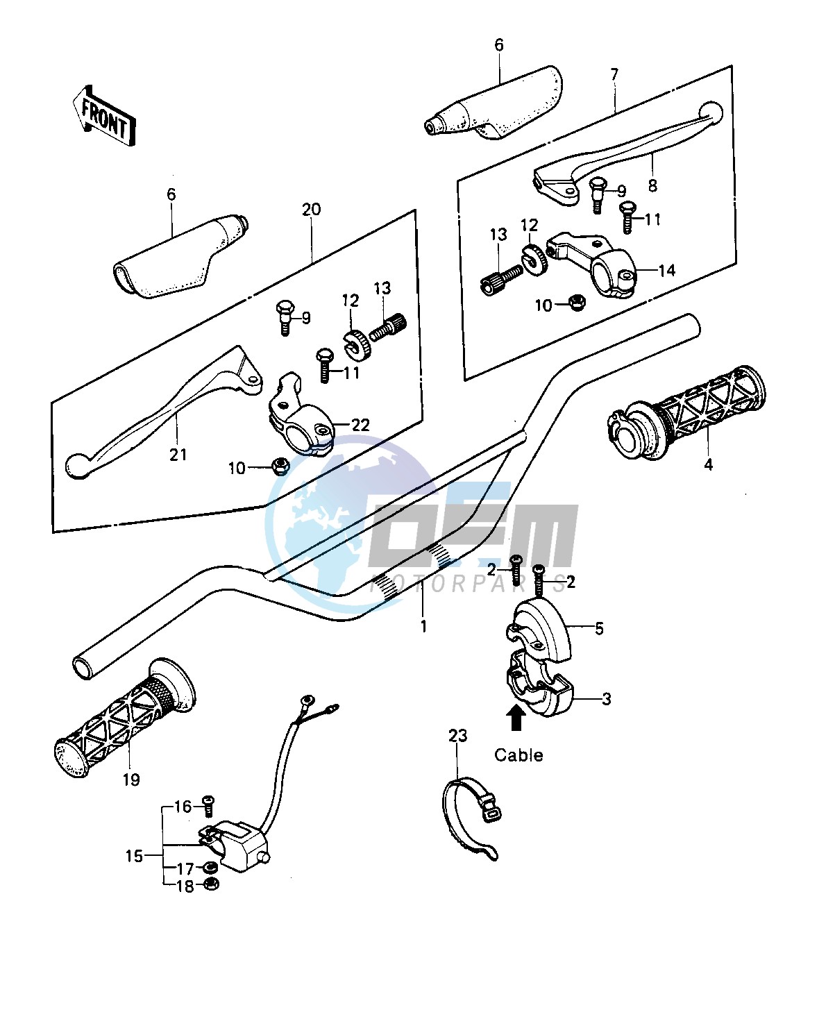 HANDLEBAR -- 81KDX250-B1- -