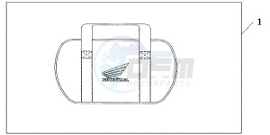 GL1800D GoldWing - GL1800-D UK - (E) drawing SADDLEBAG COOLER