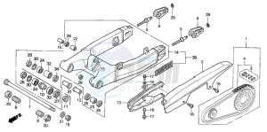 CBR600FR drawing SWINGARM