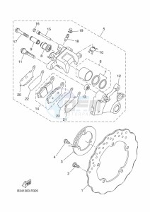 XSR700 MTM690-U (B9J3) drawing REAR BRAKE CALIPER