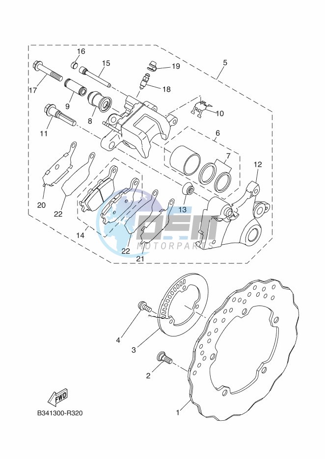 REAR BRAKE CALIPER