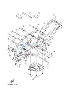 YFM250R RAPTOR 250 (33B8) drawing FRAME