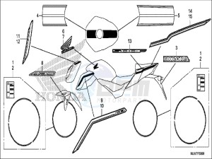 CB500FAH CB500F ED drawing MARK/STRIPE