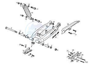 SENDA R - 50 cc drawing REAR ARM