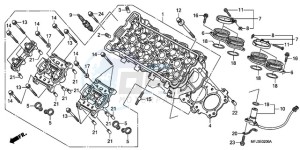 CBR600RA9 BR / ABS MME - (BR / ABS MME) drawing CYLINDER HEAD