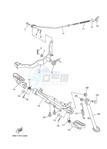 TT-R110E (B516 B517 B518 B518) drawing STAND & FOOTREST