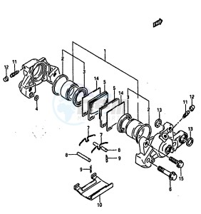 GSX-R1100 (K-L) drawing REAR CALIPER