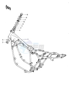 KZ 750 E (E1) drawing FRAME -- 80 KZY 50-E1- -