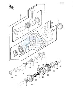 KLT 200 C [KLT200] (C1) | DIFFIRENTIAL AXLE [KLT200] drawing CRANKSHAFT_BALANCER -- 83 KLT200-C1- -