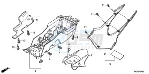 CBR1000RRD Fireblade - CBR1000RR UK - (E) drawing REAR FENDER (CBR1000RR/S)