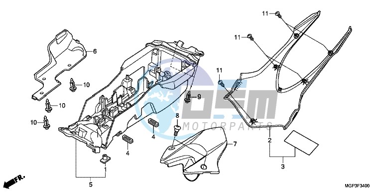 REAR FENDER (CBR1000RR/S)