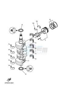 F100AETL drawing CRANKSHAFT--PISTON