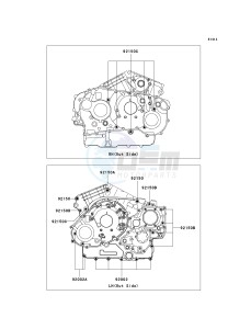 VN 1600 A [VULCAN 1600 CLASSIC] (A6F-A8FA) A7F drawing CRANKCASE BOLT PATTERN