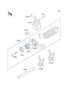 EN 500 C [VULCAN 500 LTD] (C6F-C9F) C9F drawing GEAR CHANGE DRUM_SHIFT FORK-- S- -