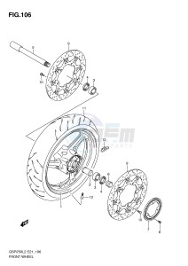 GSR750 (E21) drawing FRONT WHEEL (GSR750AL2 E24)