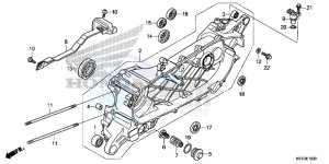 SH125G SH125S UK - (E) drawing LEFT CRANKCASE