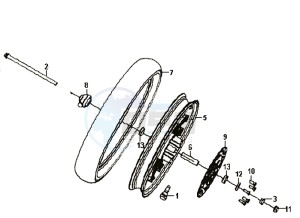 SYMPHONY 50 45KMH drawing FRONT WHEEL