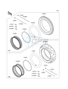 VN 900 B [VULCAN 900 CLASSIC] (6F-9F) B6F drawing TIRES