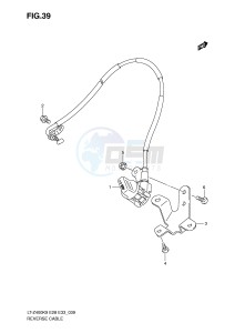 LT-Z400 (E28-E33) drawing REVERSE CABLE