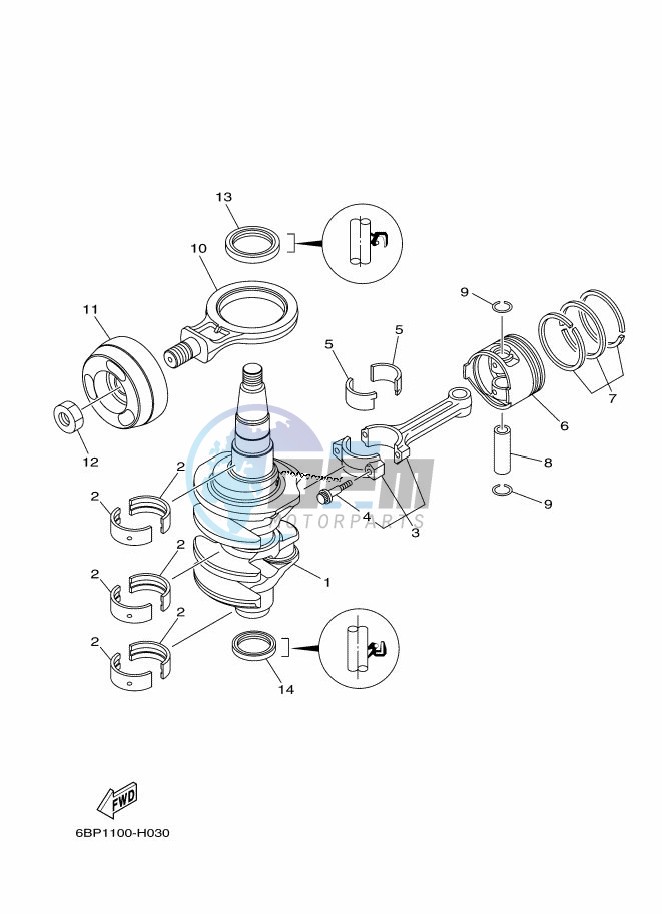 CRANKSHAFT--PISTON