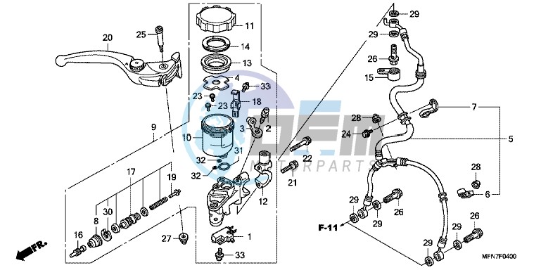 FR. BRAKE MASTER CYLINDER (CB1000R)