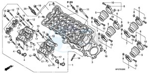 CB600F39 UK - (E / MKH ST) drawing CYLINDER HEAD