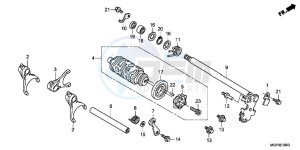 CBR1000RRC drawing GEARSHIFT DRUM