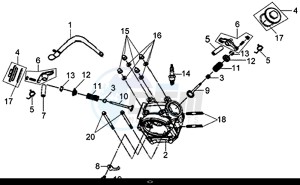 X'PRO 50 (25 Km/h) (AE05W9-NL) (E4) (L8-M1) drawing CYLINDER HEAD