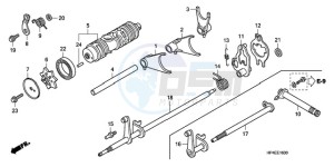 TRX420FEA Europe Direct - (ED / 2ED 4WD) drawing GEARSHIFT FORK