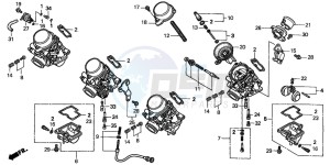 CB600F2 CB600F drawing CARBURETOR (COMPONENT PARTS)