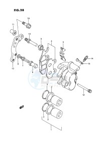 RM125 (E2) drawing FRONT CALIPER (MODEL N P R)