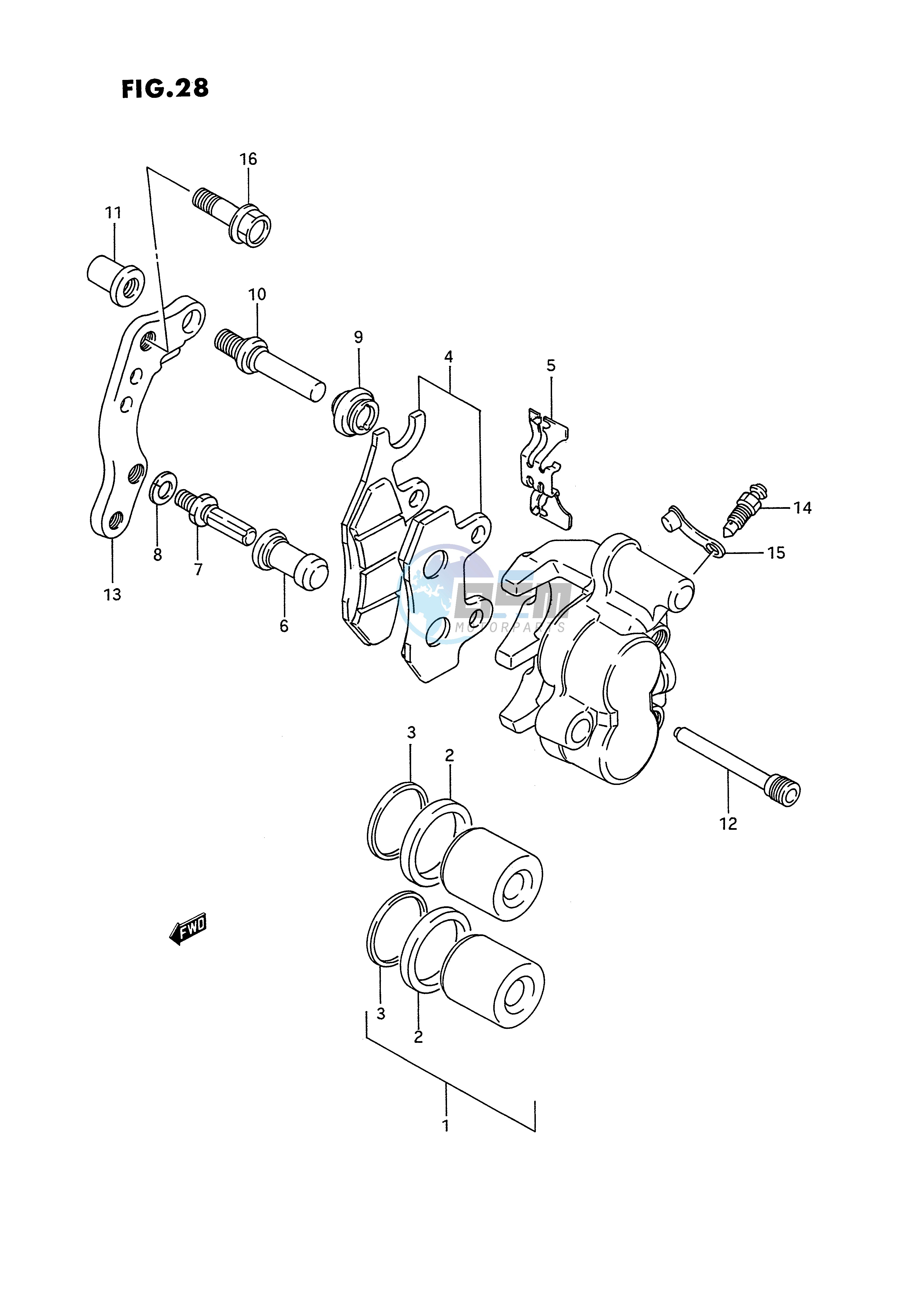 FRONT CALIPER (MODEL N P R)