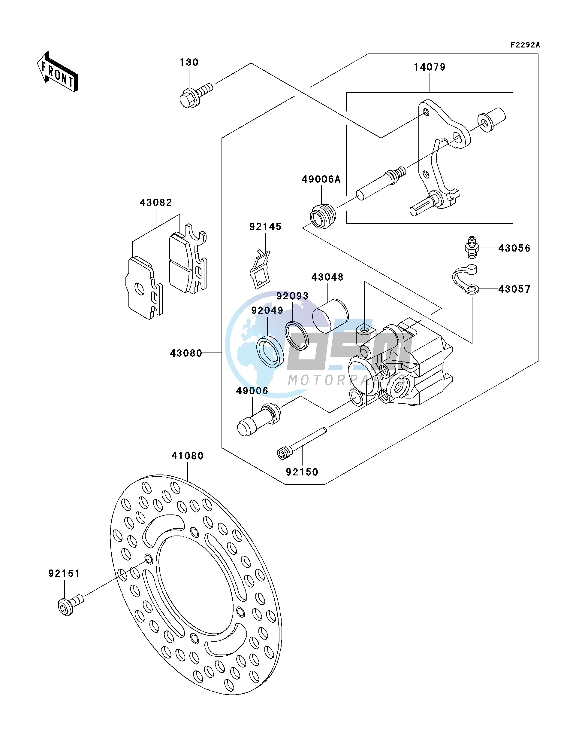 FRONT BRAKE-- KX65-A5- -