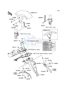 Z750 ABS ZR750MCF UF (UK FA) XX (EU ME A(FRICA) drawing Fenders