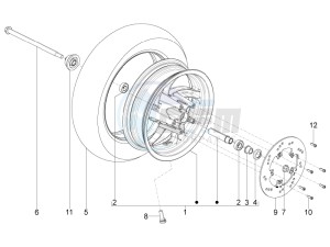 Typhoon 125 4t 2v e3 drawing Front wheel