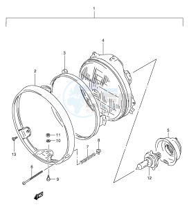 GSF250V (E24) Bandit drawing HEADLAMP