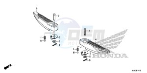 NSS125DF Forza 125 - NSS125D Europe Direct - (ED) drawing PILLION STEP