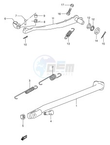 DR350 (E1) drawing STAND - REAR BRAKE