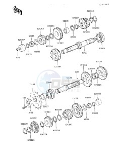 KZ 550 A (A3-A4) drawing TRANSMISSION -- 82-83 A3_A4- -